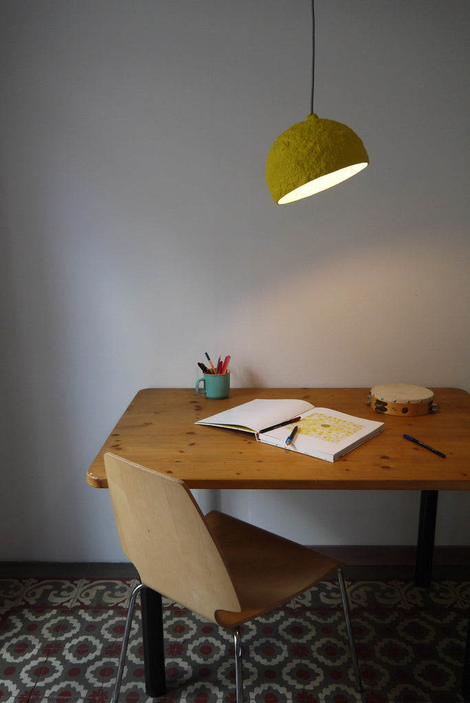 GLOBE PENDANT LAMP | PAPIER MACHÉ | 7 COLORS - Green Design Gallery