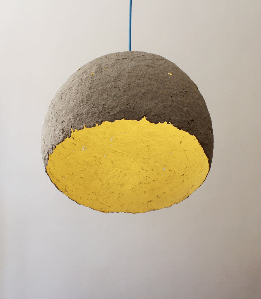 GLOBE PENDANT LAMP | PAPIER MACHÉ | 7 COLORS - Green Design Gallery