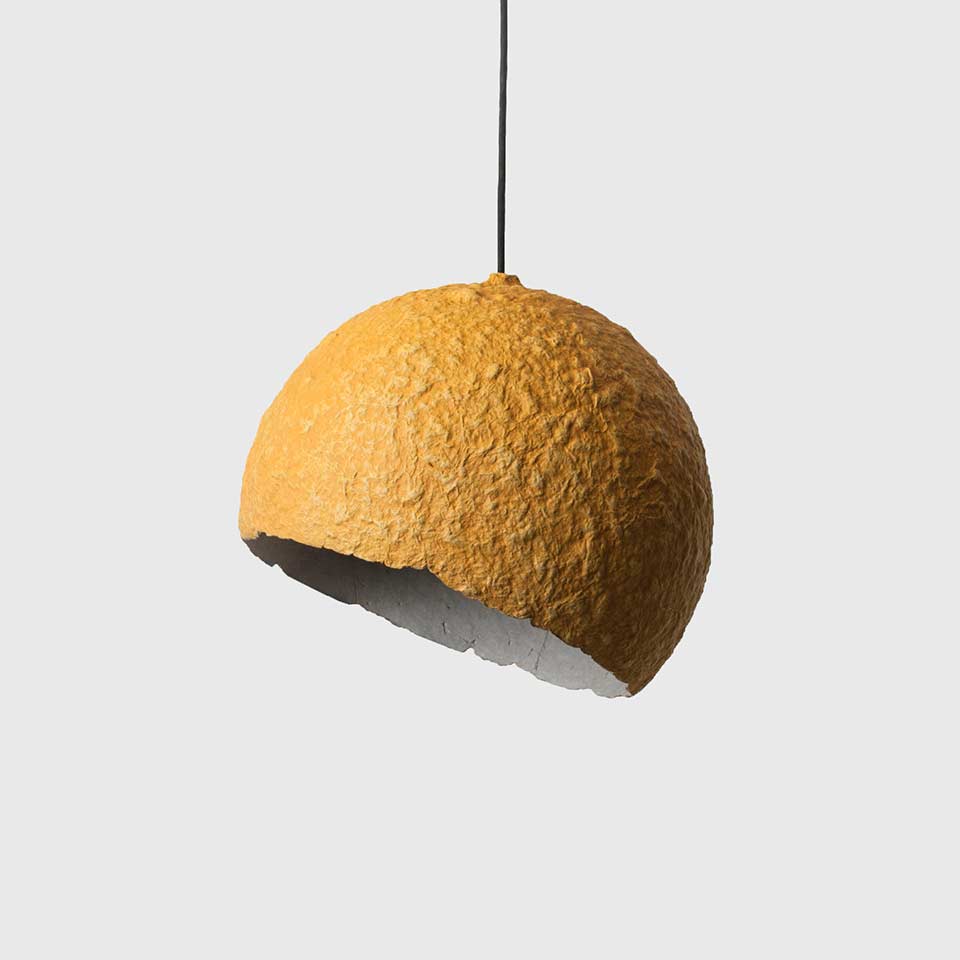 GLOBE PENDANT LAMP | PAPIER MACHÉ | 7 COLORS - Green Design Gallery