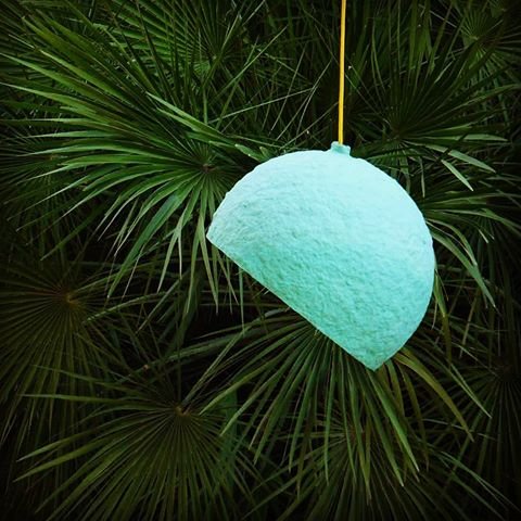 GLOBE PENDANT LAMP | PAPIER MACHÉ | 7 COLORS - Green Design Gallery