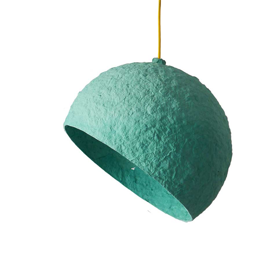 GLOBE PENDANT LAMP | PAPIER MACHÉ | 7 COLORS - Green Design Gallery