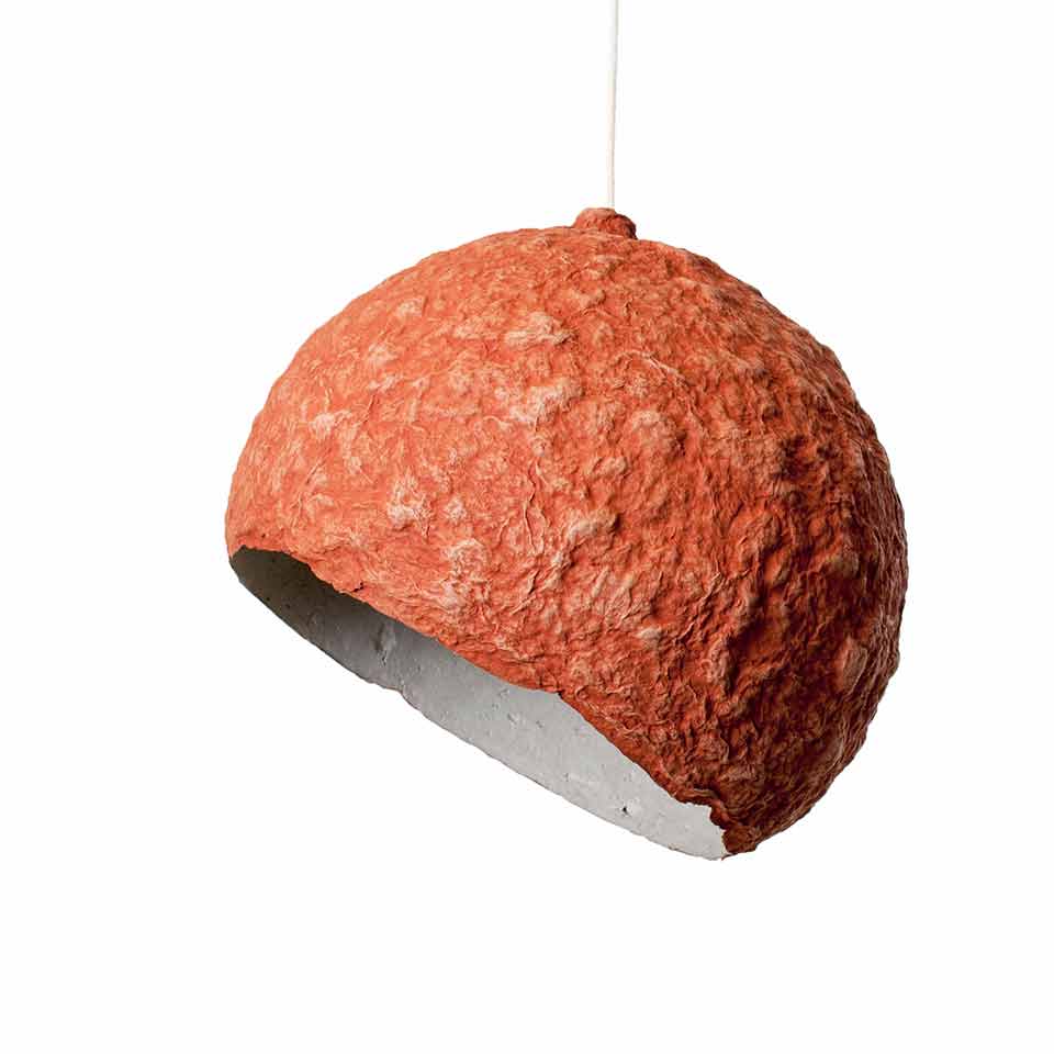 GLOBE PENDANT LAMP | PAPIER MACHÉ | 7 COLORS - Green Design Gallery