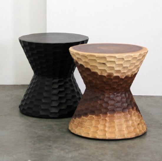 HAMMER STOOL + SIDE TABLE / BLACK - Green Design Gallery