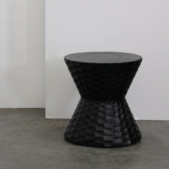 HAMMER STOOL + SIDE TABLE / BLACK - Green Design Gallery