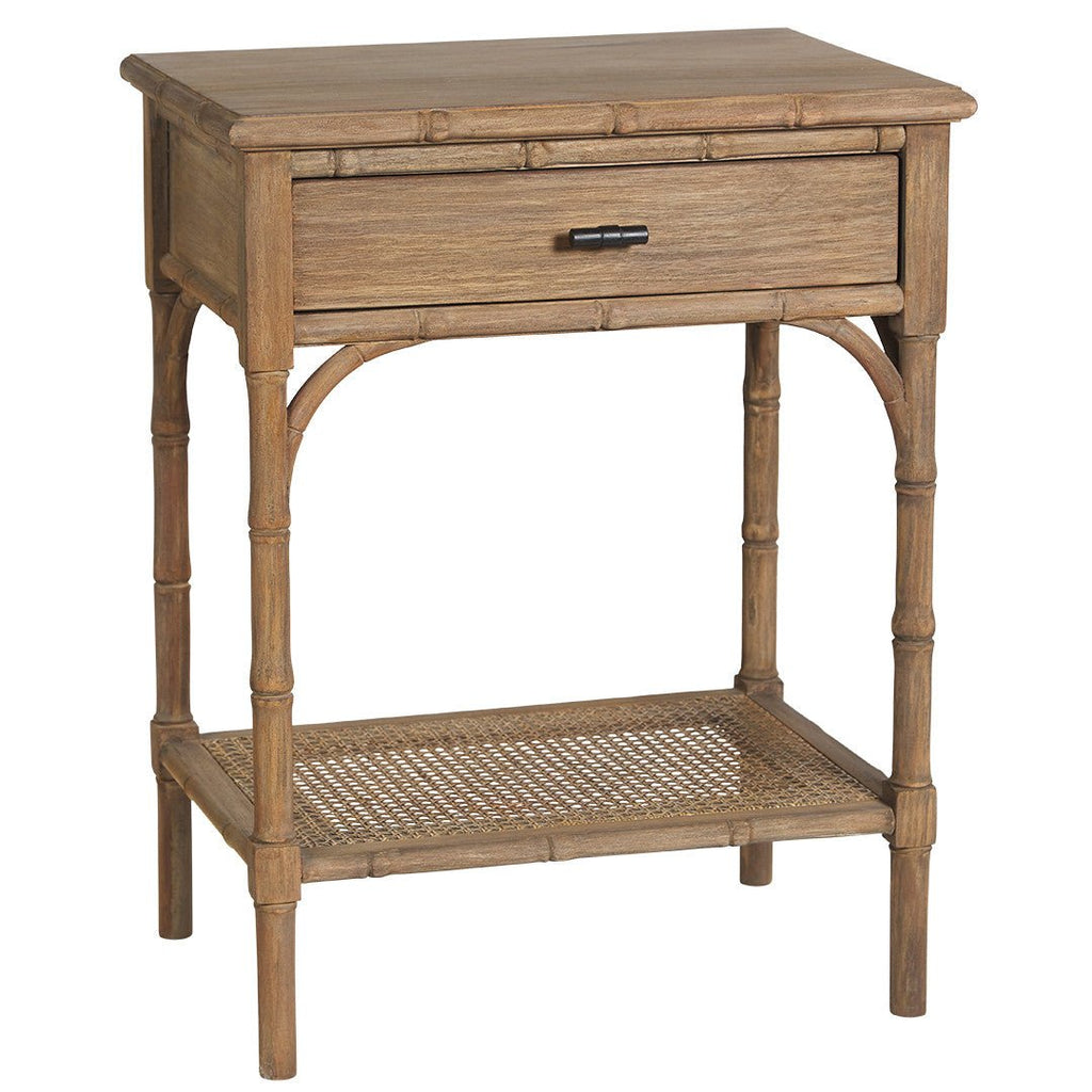 HAMPSHIRE (BED)SIDE TABLE | CEDAR +RATTAN - Green Design Gallery