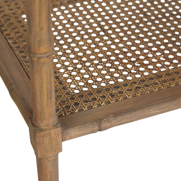 HAMPSHIRE (BED)SIDE TABLE | CEDAR +RATTAN - Green Design Gallery