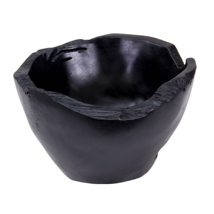 HANDCARVED SALAD BOWL | BLACK - Green Design Gallery