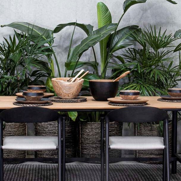 HANDCARVED SALAD BOWL | BLACK - Green Design Gallery