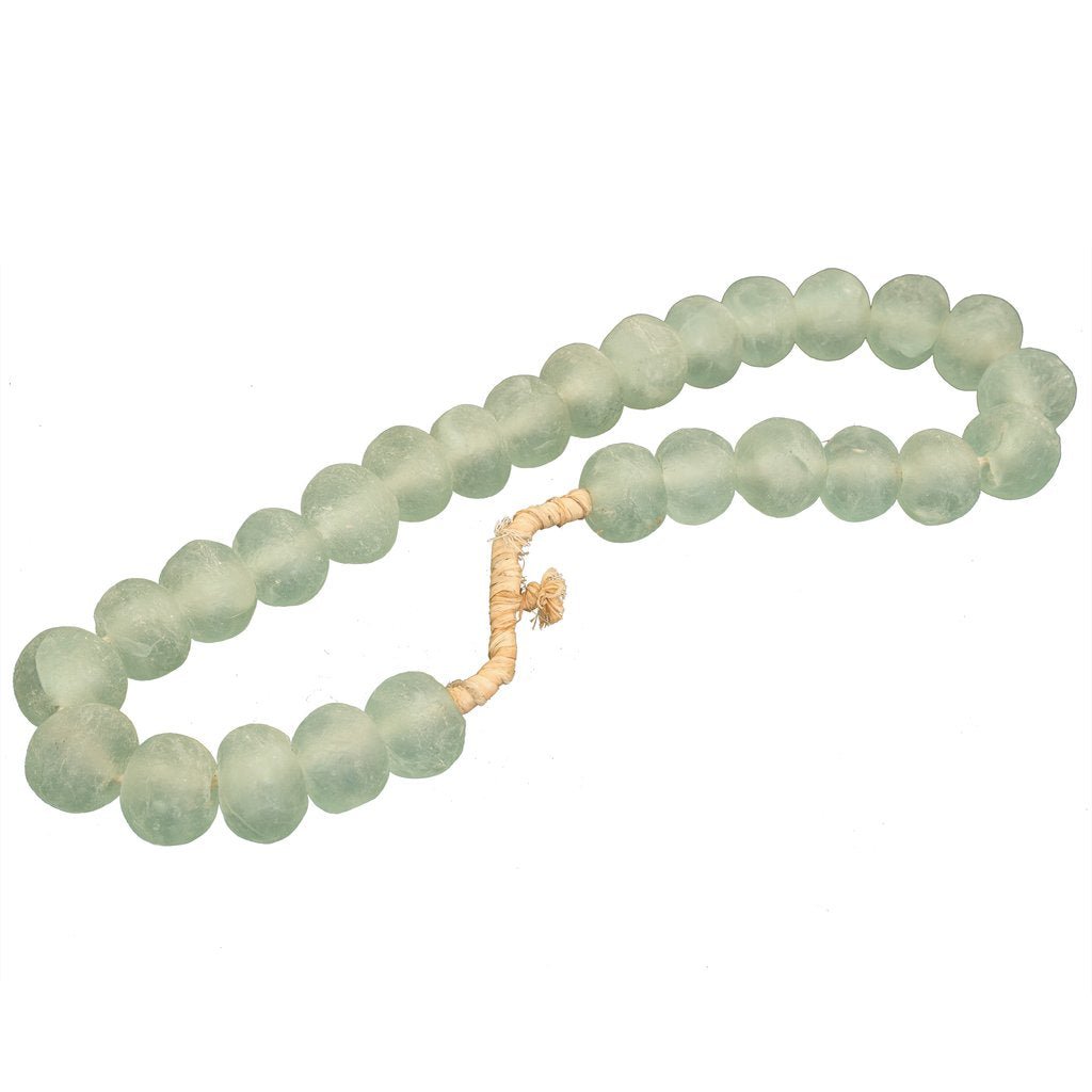HANDCRAFTED GLASS BEADS NECKLACE + STAND / JADE - Green Design Gallery