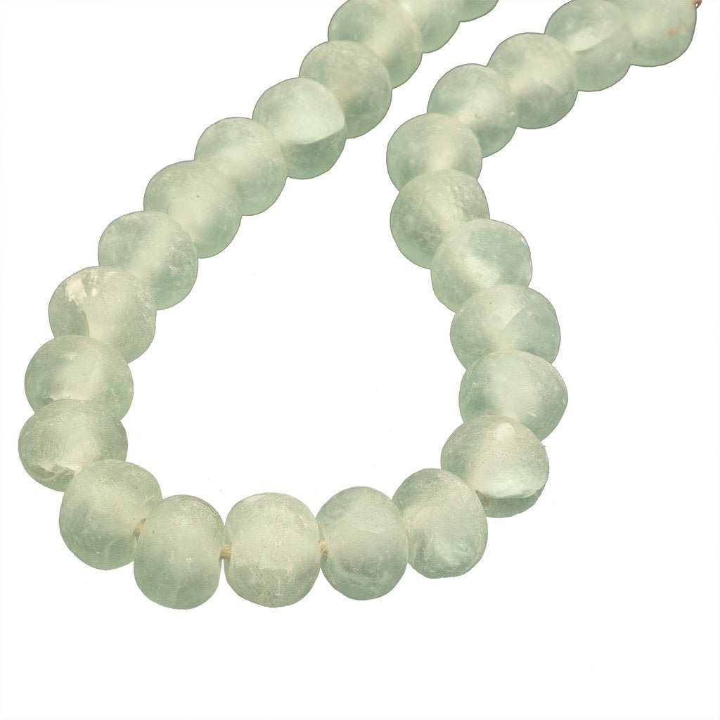 HANDCRAFTED GLASS BEADS NECKLACE + STAND / JADE - Green Design Gallery