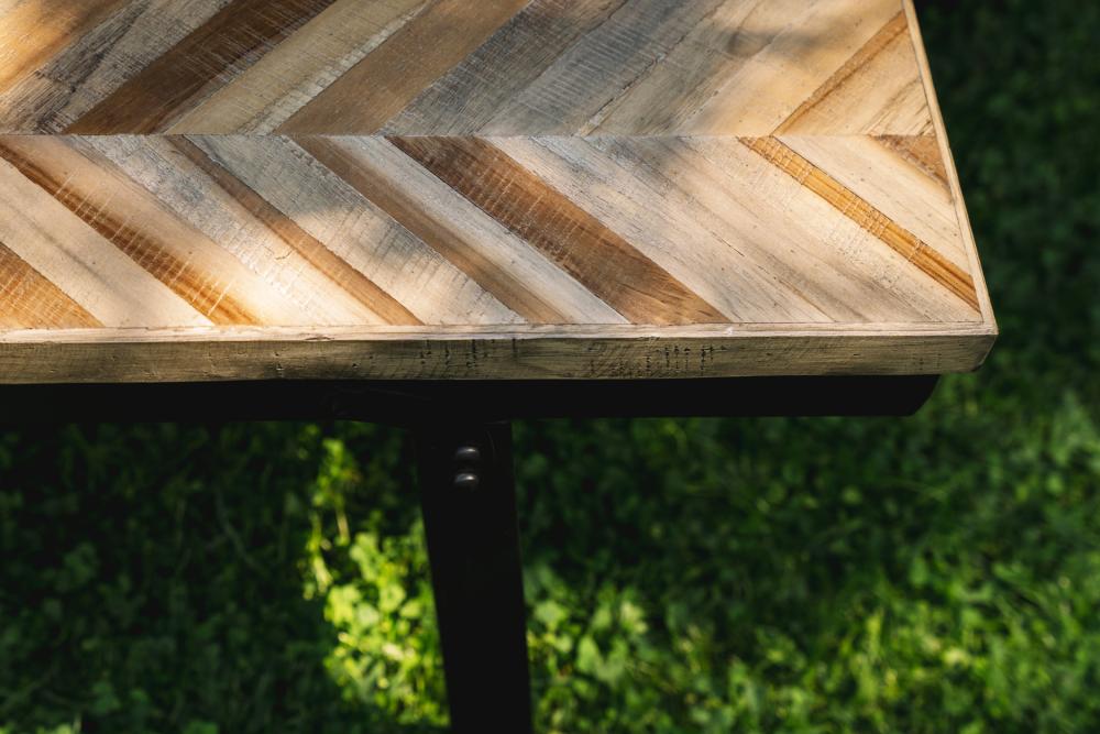 HERRINGBONE TEAK BENCH | NATURAL | 2 SIZES - Green Design Gallery