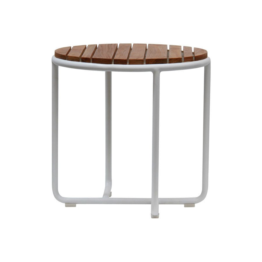 IBIZA ROUND SIDE TABLE / TEAK - Green Design Gallery