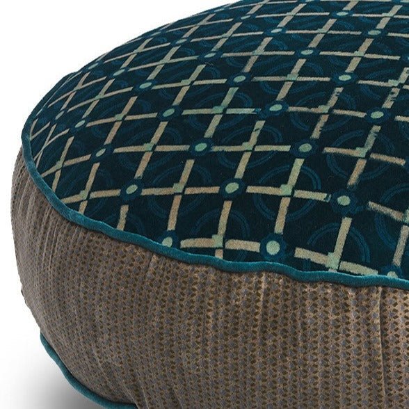 INDIENNE AYAN ROUND FLOOR CUSHION COVER | EARTHY HUES - Green Design Gallery
