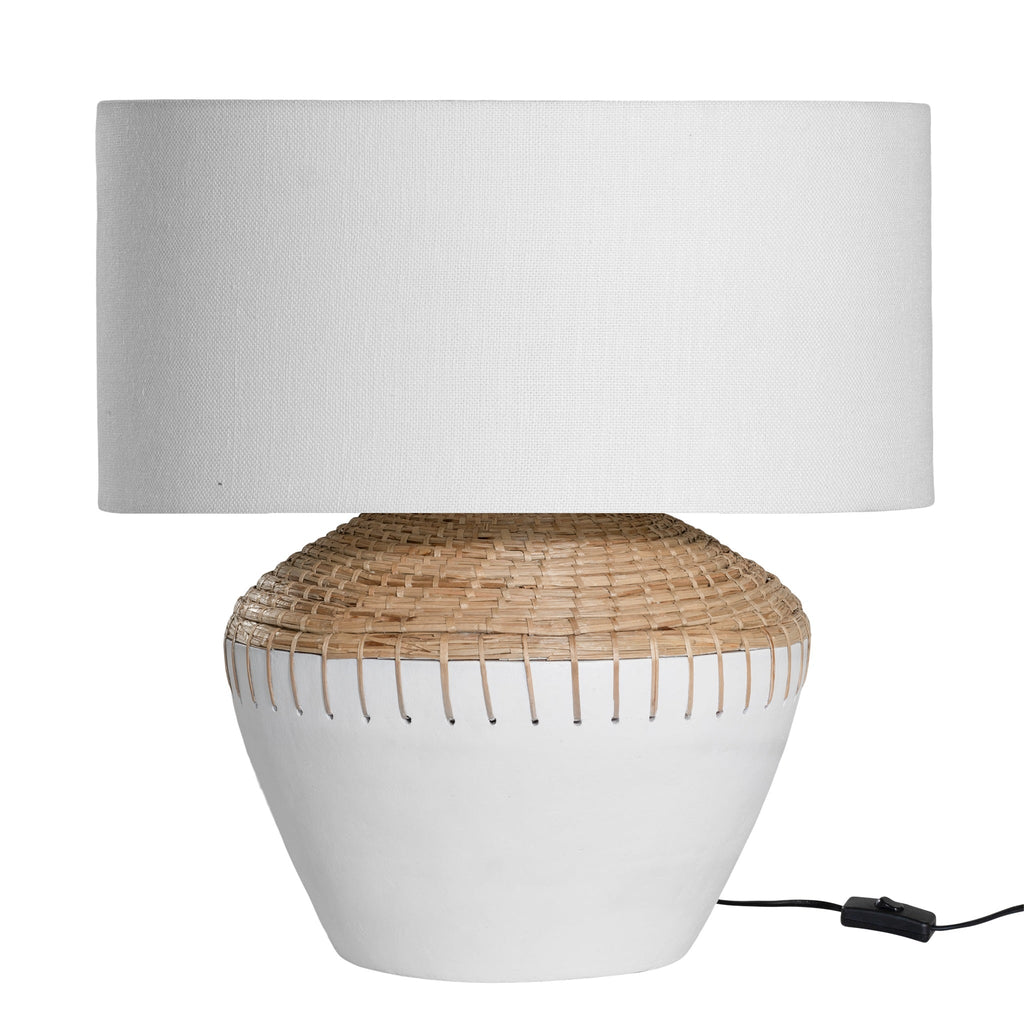 INDUKA TABLE LAMP | WIDE | WHITE SHADE - Green Design Gallery