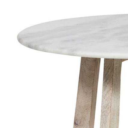 IRVING SIDE TABLE | MARBLE TOP - Green Design Gallery