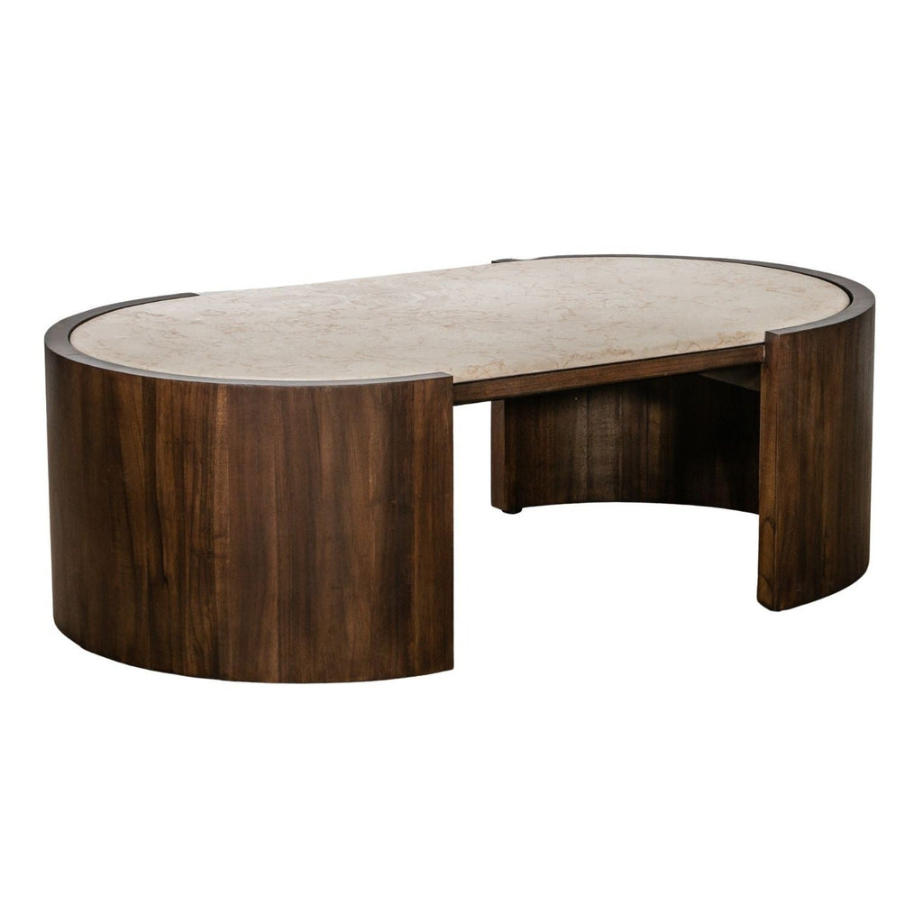 ISAK COFFEE TABLE | MARBLE TOP | ROASTED COFFEE - Green Design Gallery