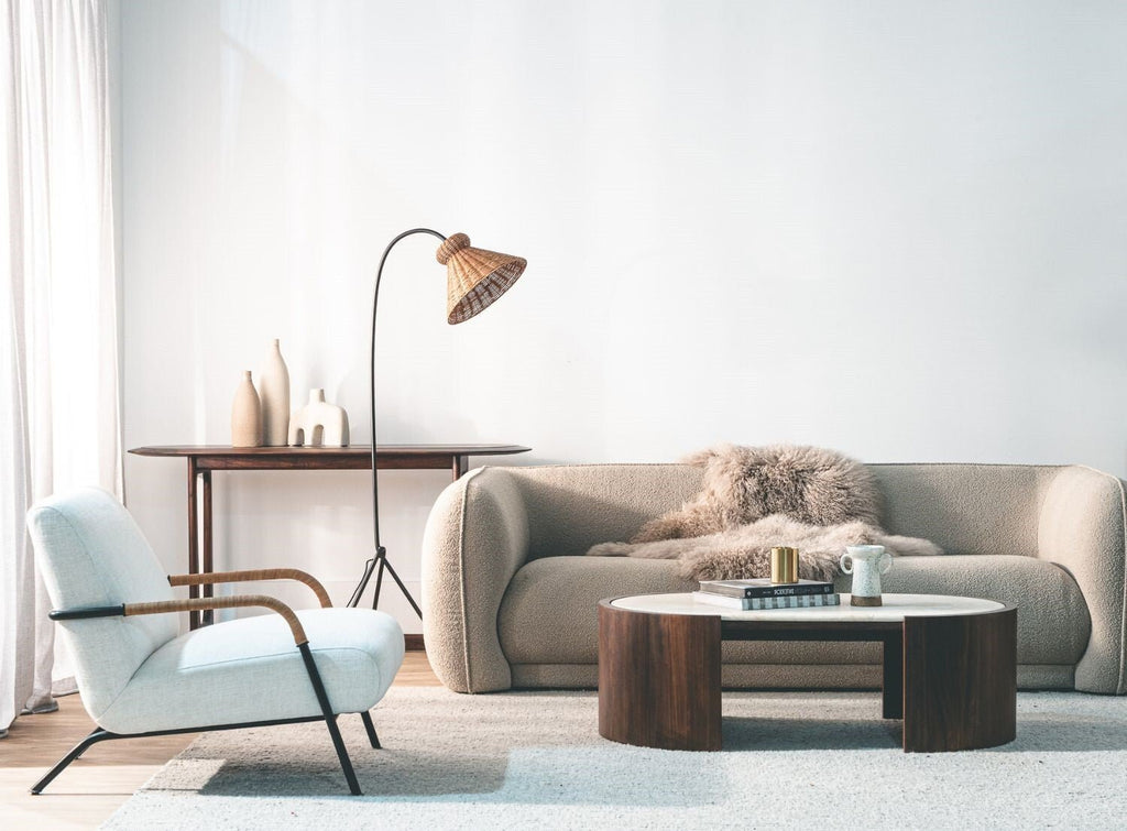 ISAK COFFEE TABLE | MARBLE TOP | ROASTED COFFEE - Green Design Gallery