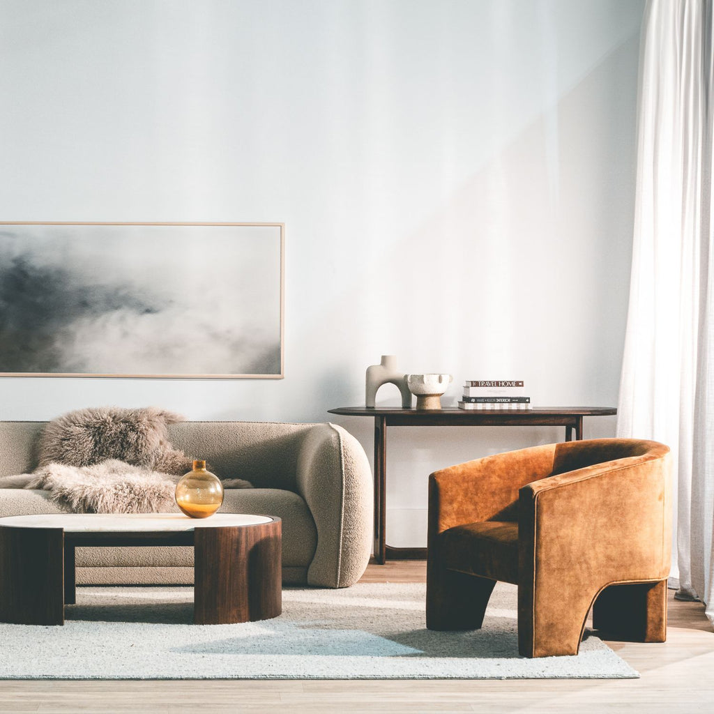 ISAK COFFEE TABLE | MARBLE TOP | ROASTED COFFEE - Green Design Gallery