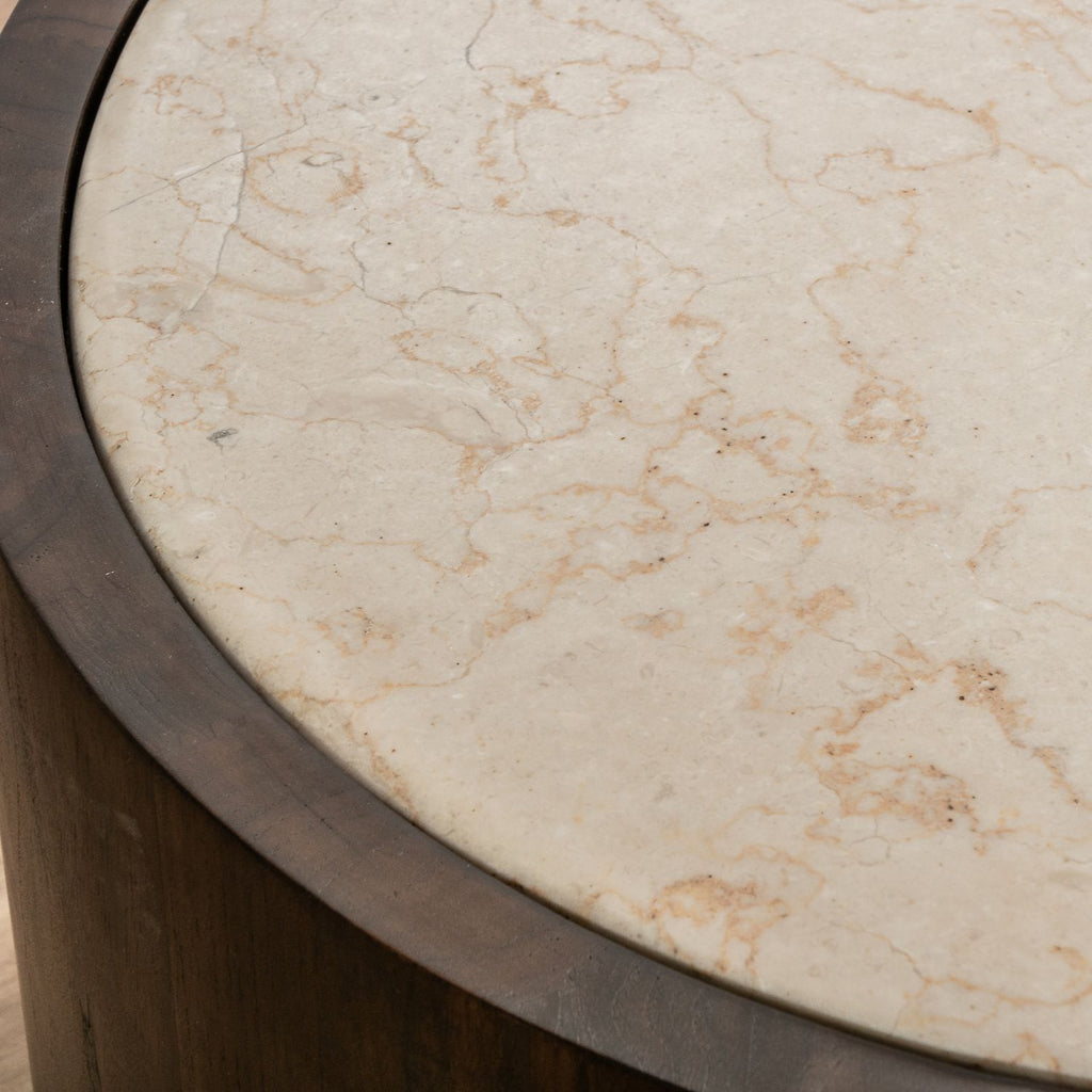 ISAK COFFEE TABLE | MARBLE TOP | ROASTED COFFEE - Green Design Gallery