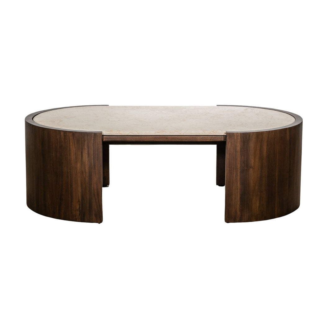 ISAK COFFEE TABLE | MARBLE TOP | ROASTED COFFEE - Green Design Gallery