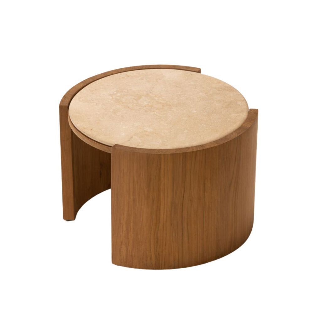 ISAK SIDE TABLE | MARBLE TOP | NATURAL - Green Design Gallery