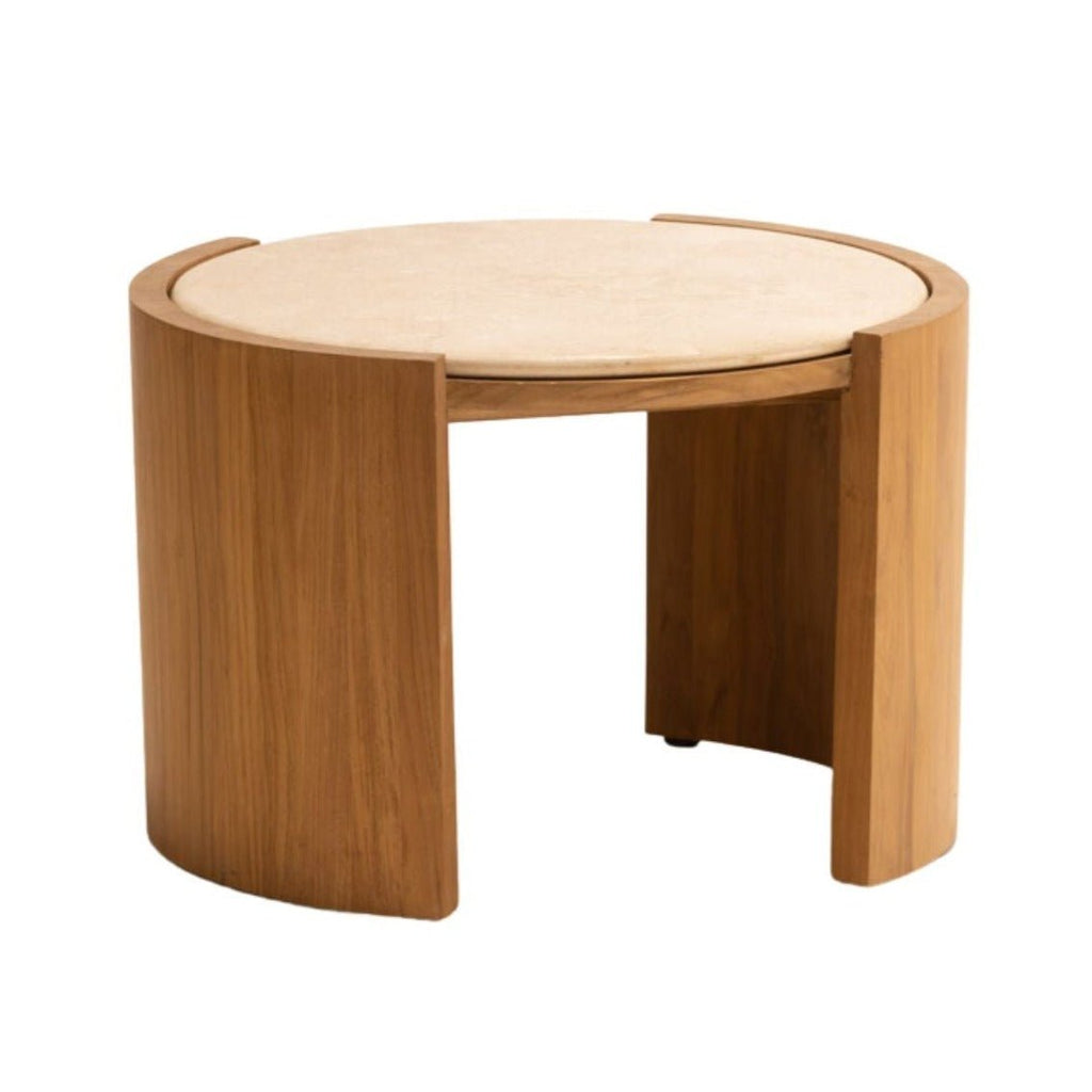 ISAK SIDE TABLE | MARBLE TOP | NATURAL - Green Design Gallery