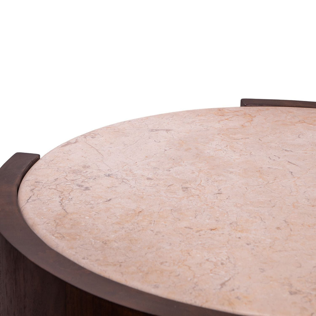 ISAK SIDE TABLE | MARBLE TOP | ROASTED COFFEE - Green Design Gallery