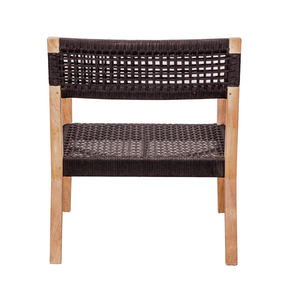 ITHAKA ROPE LOUNGE CHAIR | BLACK | IN-OUTDOORS - Green Design Gallery