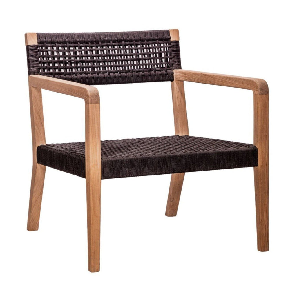 ITHAKA ROPE LOUNGE CHAIR | BLACK | IN-OUTDOORS - Green Design Gallery