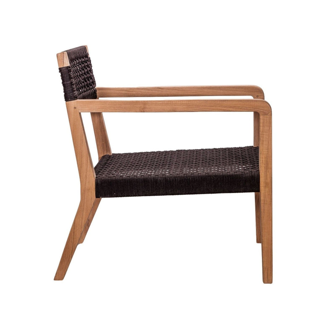 ITHAKA ROPE LOUNGE CHAIR | BLACK | IN-OUTDOORS - Green Design Gallery