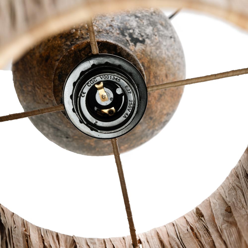 ITHAKA TABLE LAMP | ANTIQUE GREY + NATURAL - Green Design Gallery