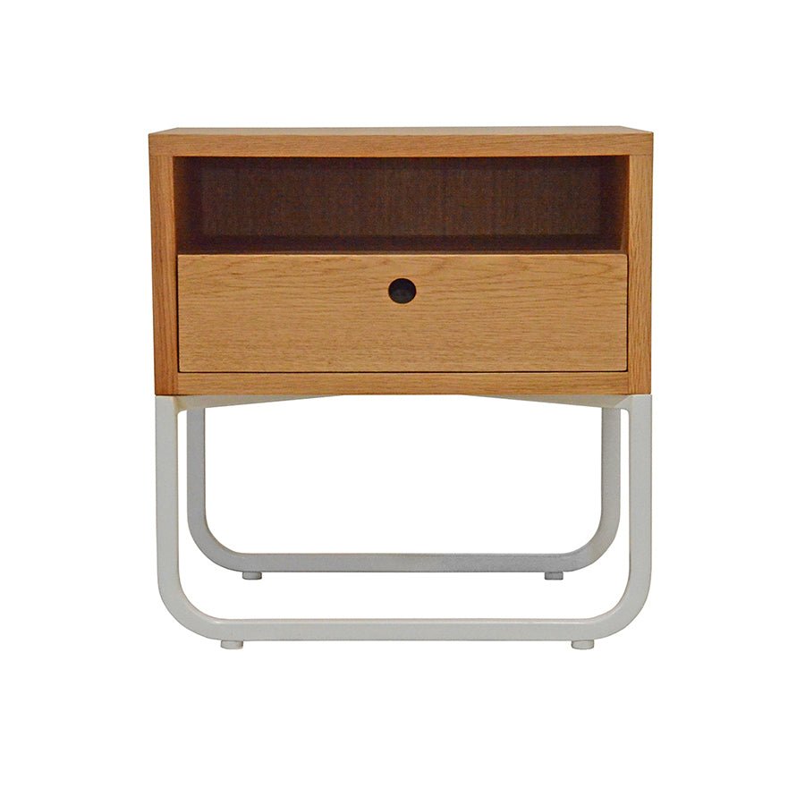 JAYDEN (BED)SIDE TABLE / WHITE FRAME - Green Design Gallery