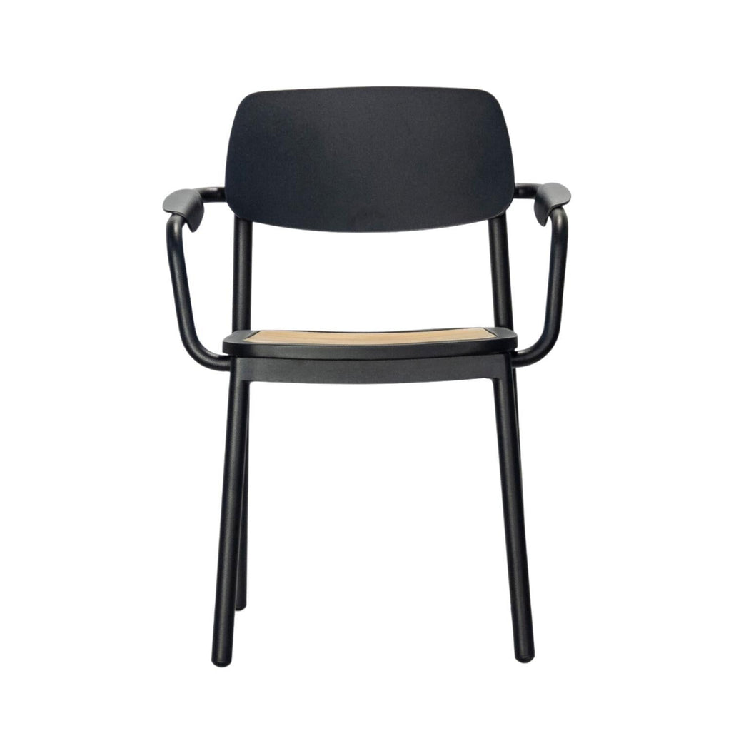 JOEL ALUMINUM ARMCHAIR | BLACK | IN-OUTDOORS - Green Design Gallery