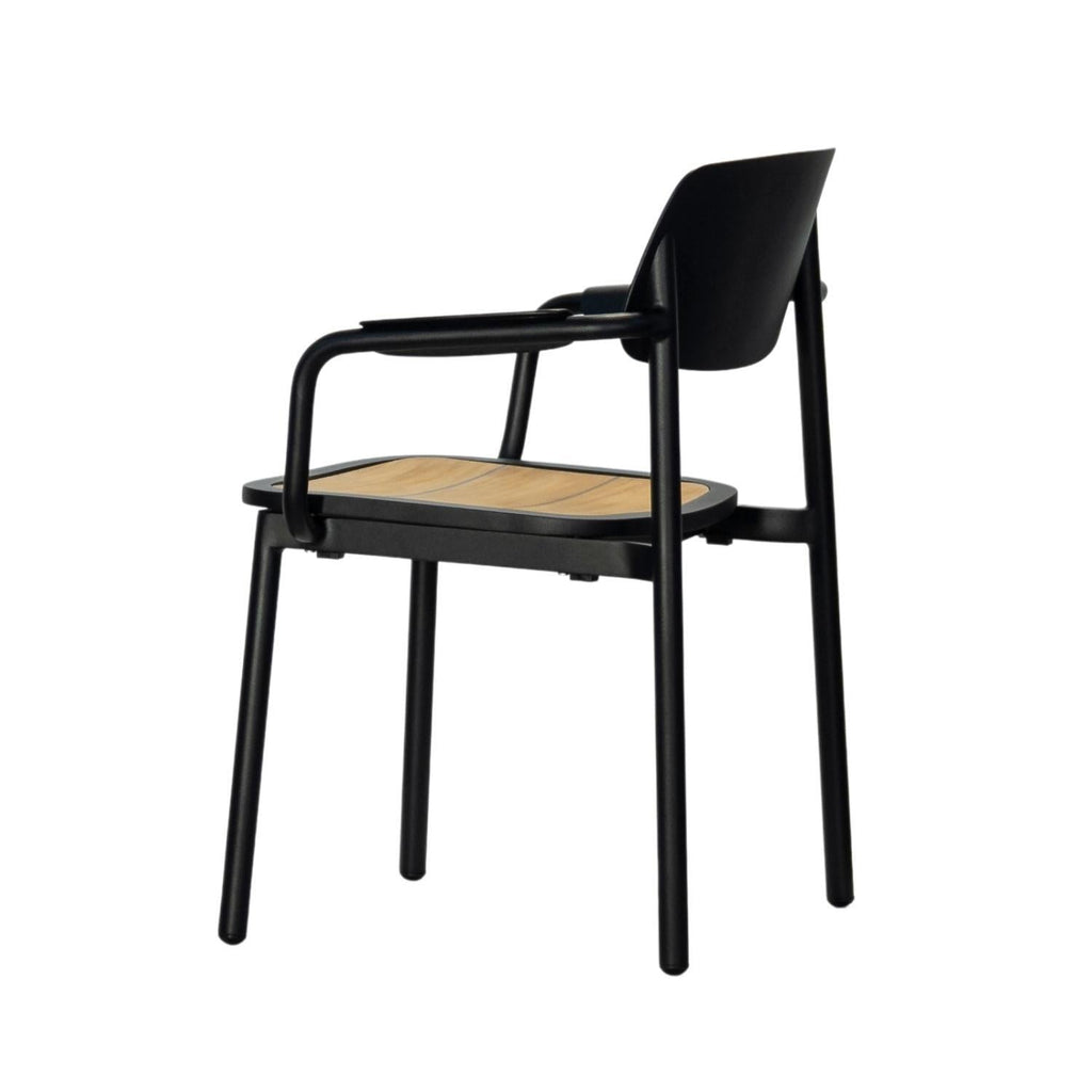 JOEL ALUMINUM ARMCHAIR | BLACK | IN-OUTDOORS - Green Design Gallery