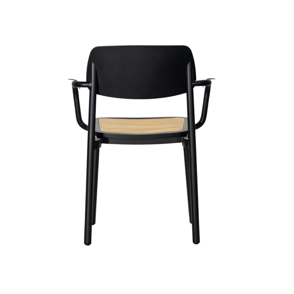 JOEL ALUMINUM ARMCHAIR | BLACK | IN-OUTDOORS - Green Design Gallery
