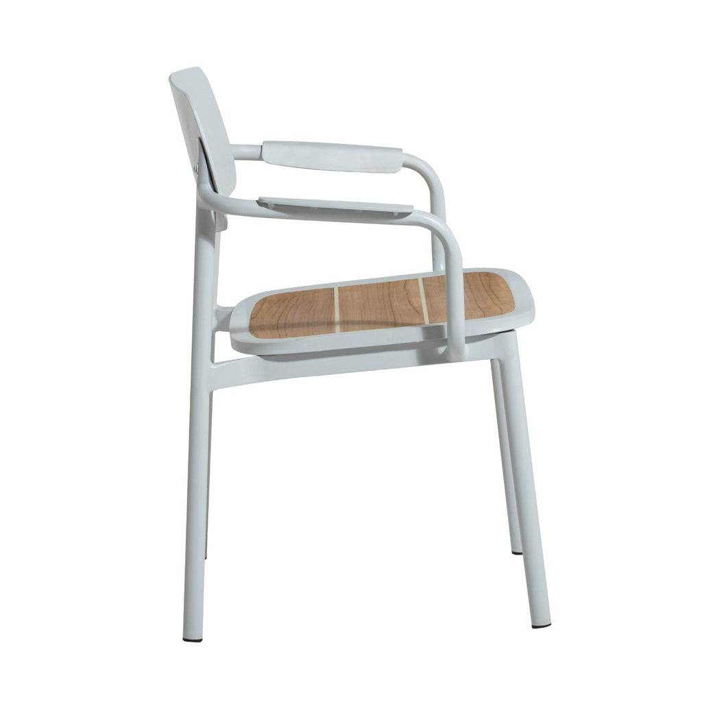 JOEL ALUMINUM ARMCHAIR | WHITE | IN-OUTDOORS - Green Design Gallery