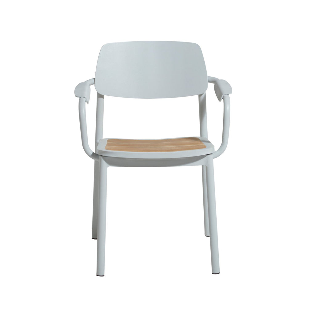 JOEL ALUMINUM ARMCHAIR | WHITE | IN-OUTDOORS - Green Design Gallery