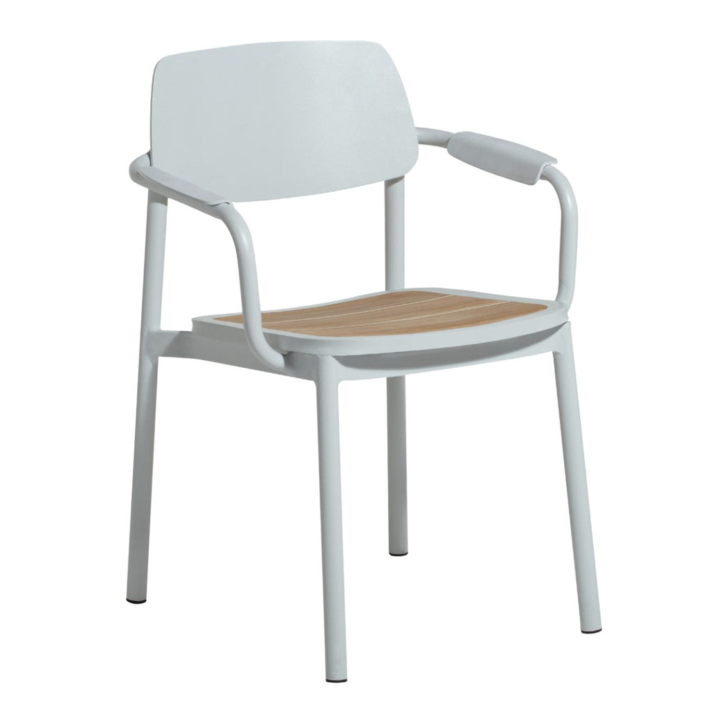 JOEL ALUMINUM ARMCHAIR | WHITE | IN-OUTDOORS - Green Design Gallery