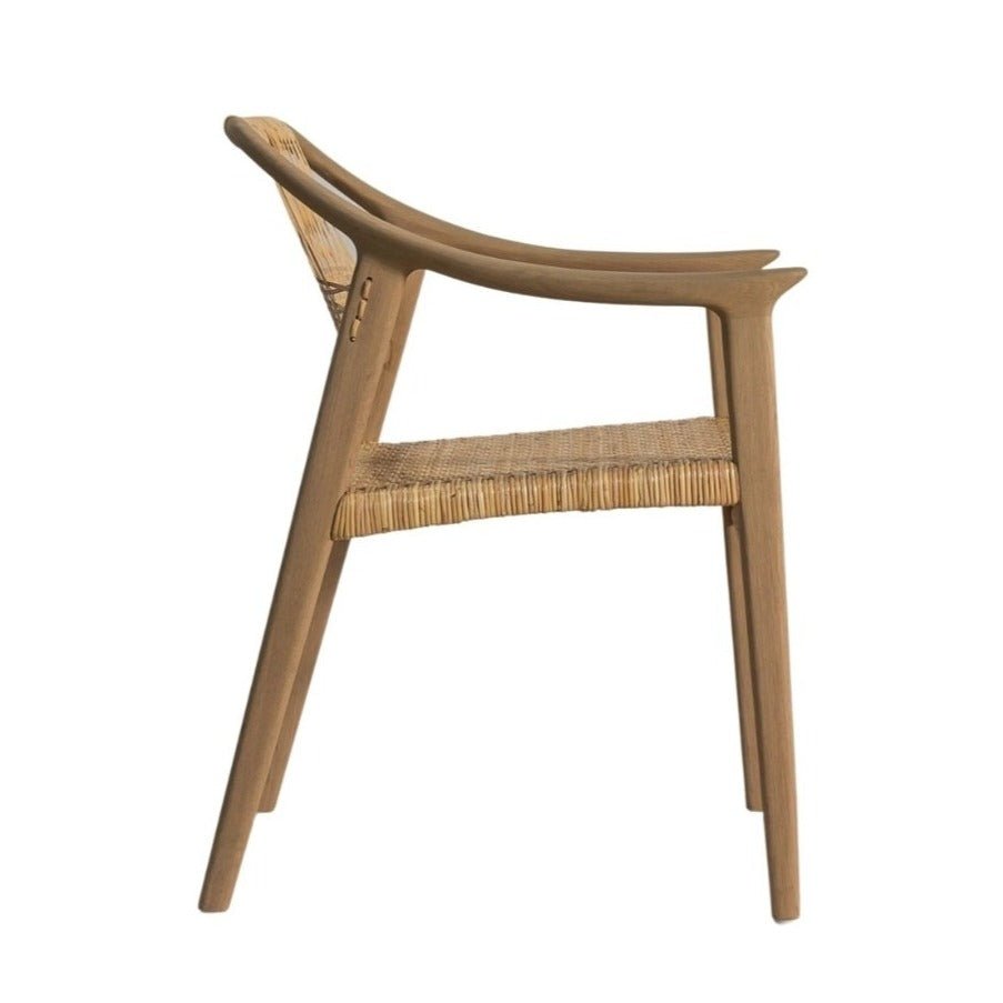 JOKER ARMCHAIR | BLONDE OAK + NATURAL RATTAN - Green Design Gallery