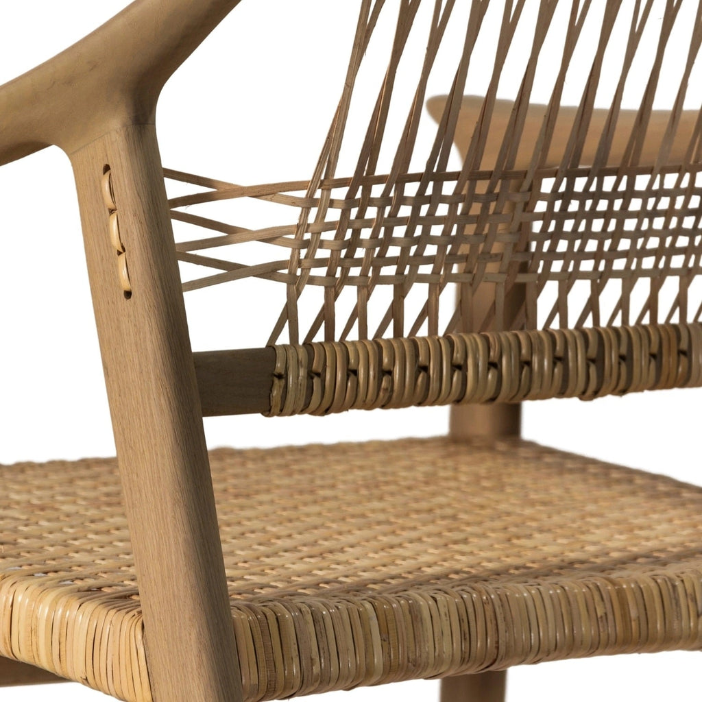 JOKER ARMCHAIR | BLONDE OAK + NATURAL RATTAN - Green Design Gallery