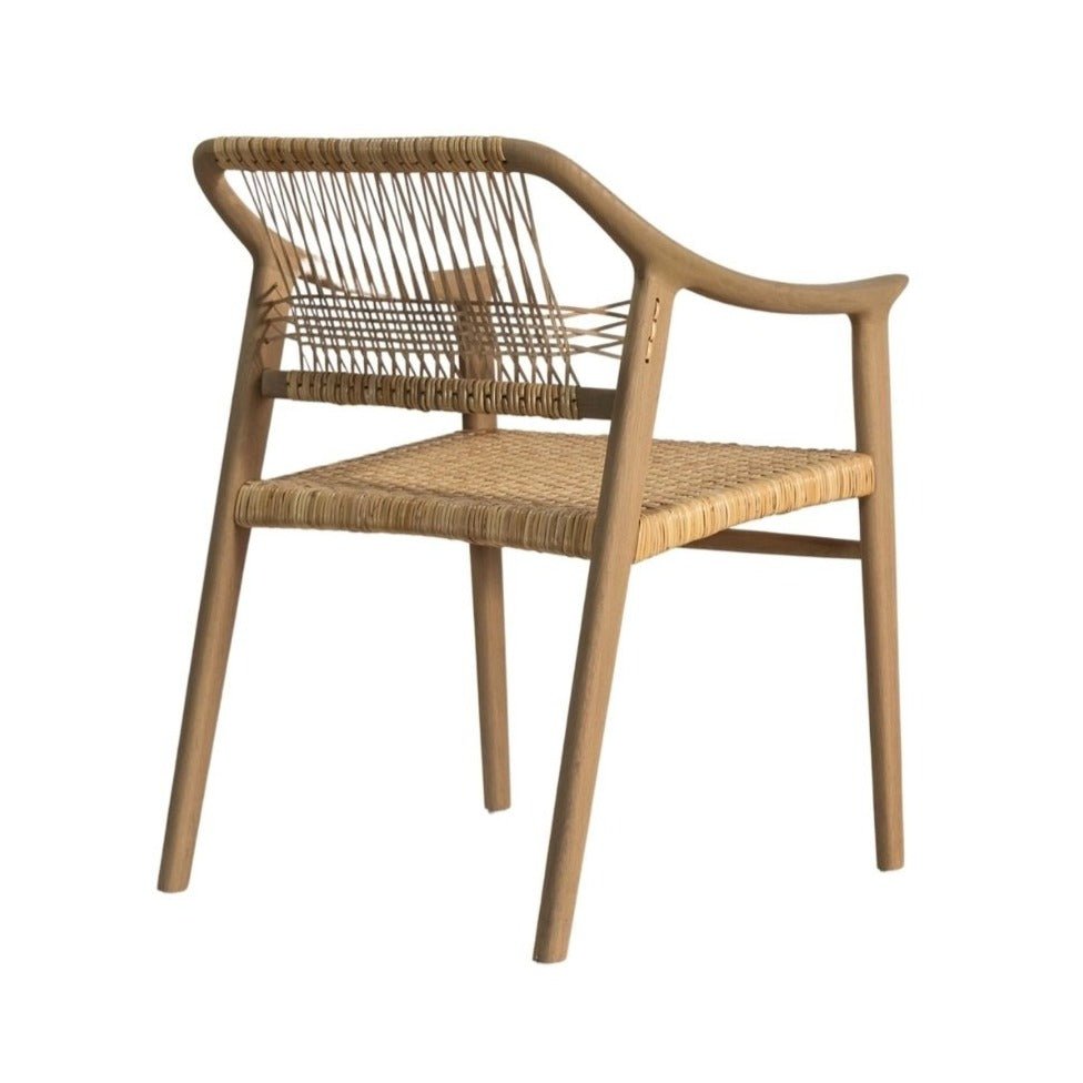 JOKER ARMCHAIR | BLONDE OAK + NATURAL RATTAN - Green Design Gallery