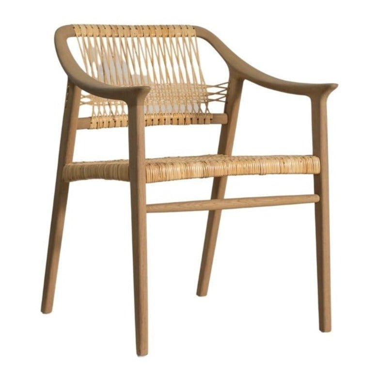 JOKER ARMCHAIR | BLONDE OAK + NATURAL RATTAN - Green Design Gallery