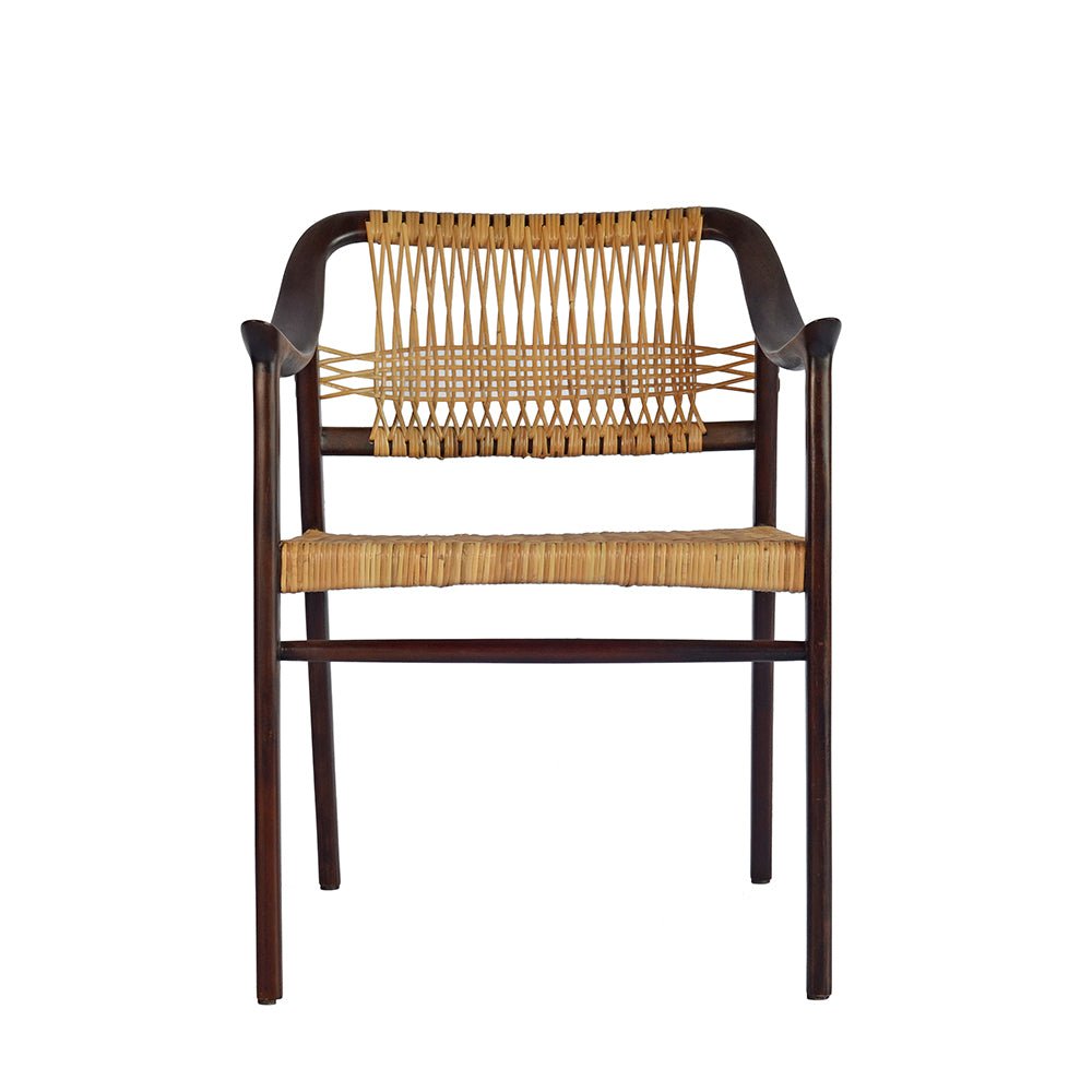 JOKER ARMCHAIR | WALNUT OAK + NATURAL RATTAN - Green Design Gallery