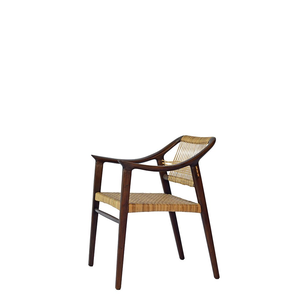 JOKER ARMCHAIR | WALNUT OAK + NATURAL RATTAN - Green Design Gallery