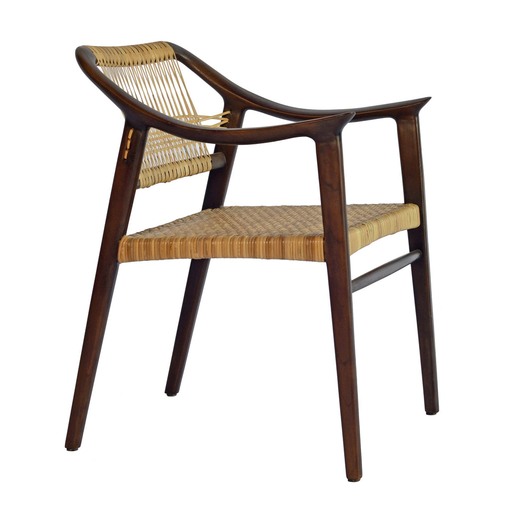 JOKER ARMCHAIR | WALNUT OAK + NATURAL RATTAN - Green Design Gallery