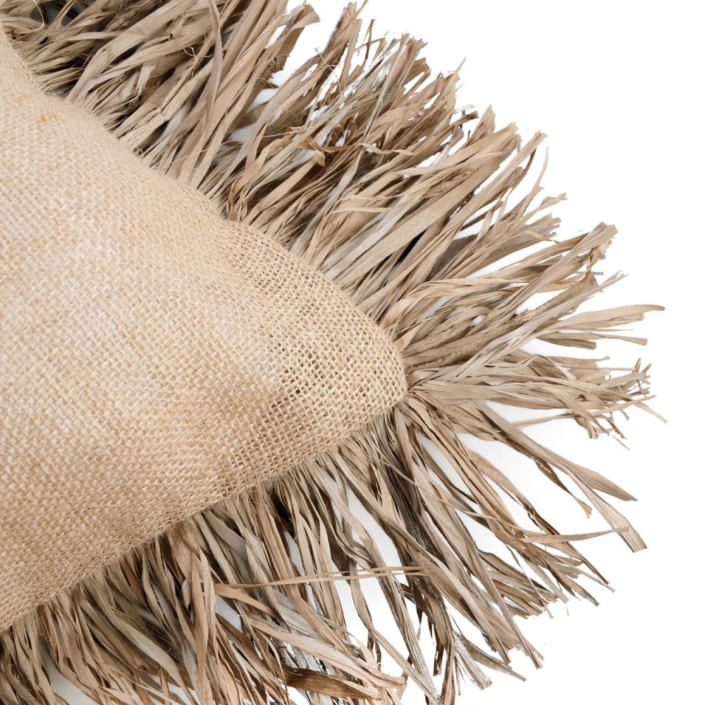 JUTE BONITA RECTANGULAR CUSHION COVER | NATURAL - Green Design Gallery