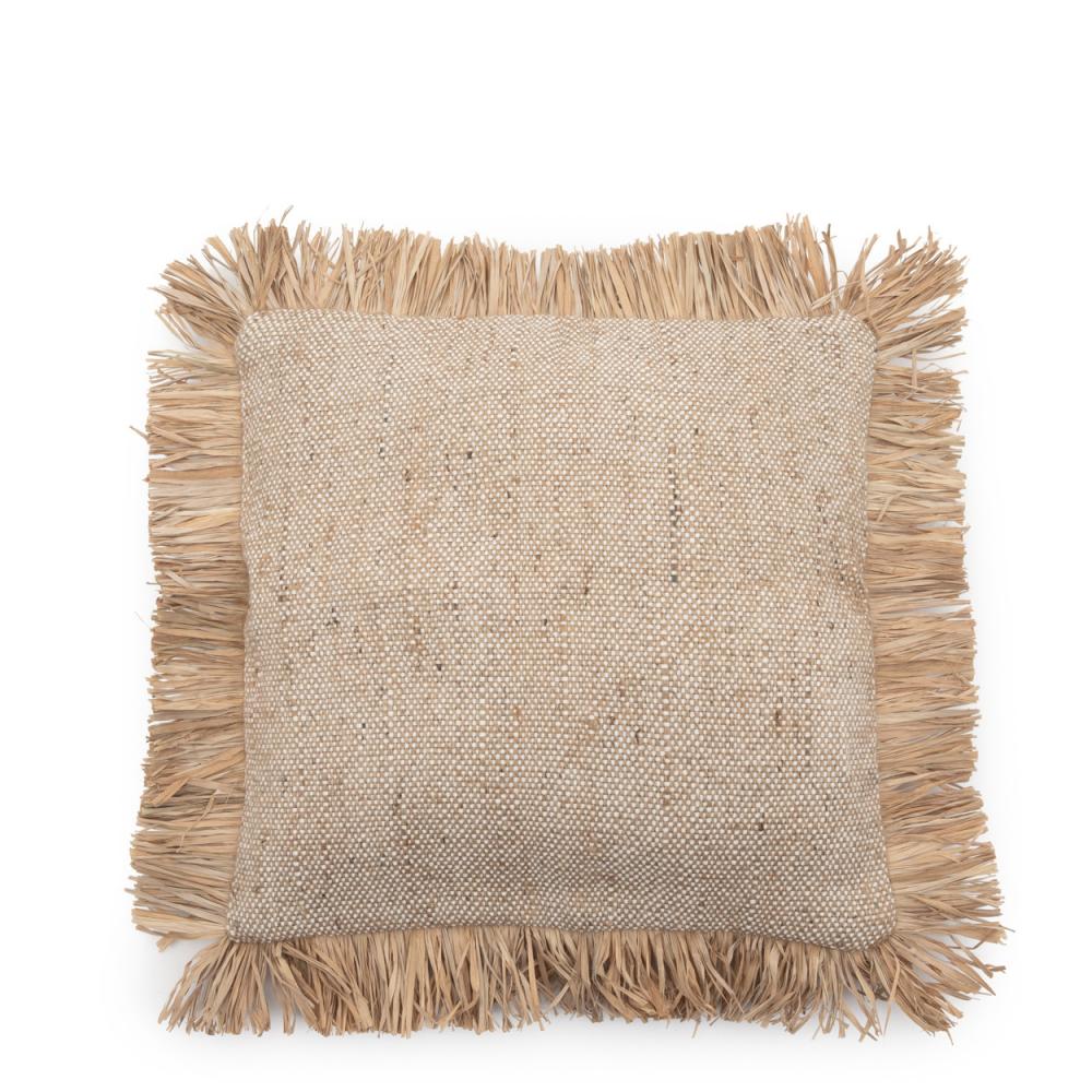 JUTE BONITA SQUARE CUSHION COVER | NATURAL | 2 SIZES - Green Design Gallery