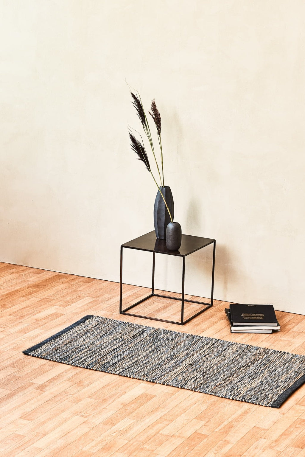 Jute + Leather Rug | Graphite (3 Sizes) - Green Design Gallery