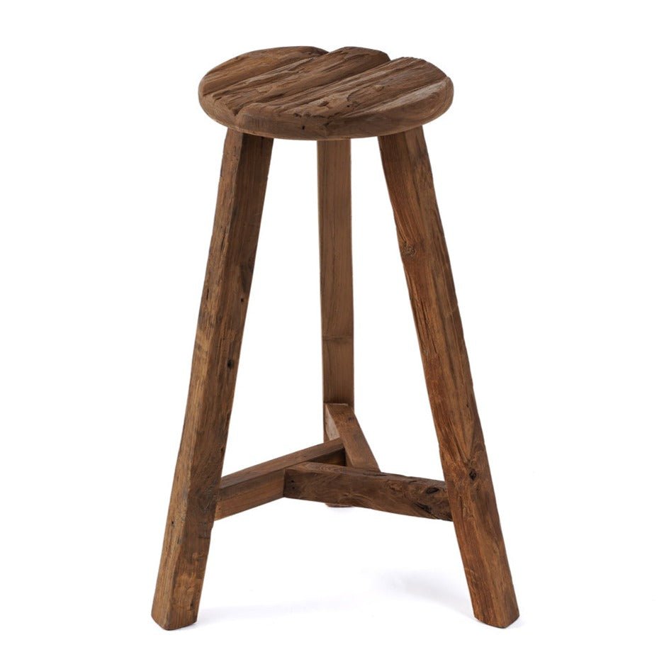 KABUKI BAR STOOL | RECLAIMED TEAK - Green Design Gallery