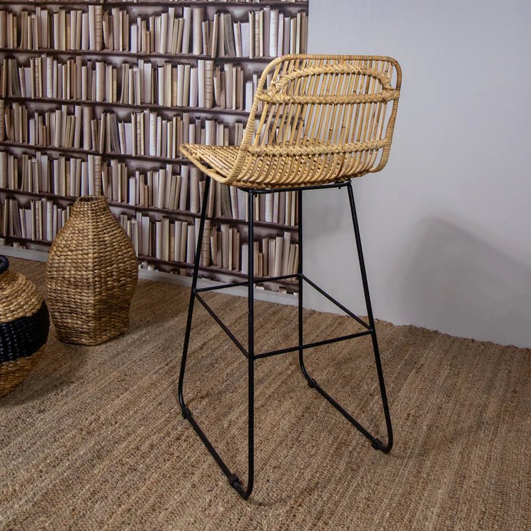 KAIKURA BARCHAIR | NATURAL RATTAN | SET 0F 2 - Green Design Gallery